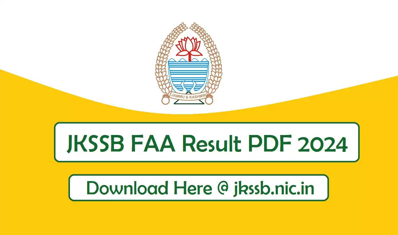 JKSSB Accounts Assistant Result Out, Download FAA Result