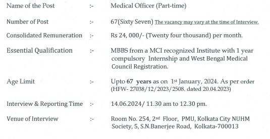 KMC Medical Officer Recruitment 2024: Walk-In Interviews for 67 Vacancies
