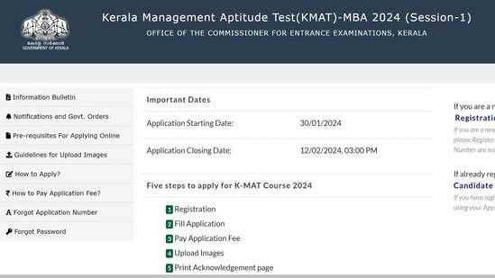 Hurry Up! Kerala KMAT 2024 Registration for MBA Admission Closes Today on cee.kerala.gov.in