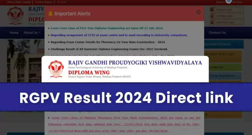 RGPV Diploma Results 2024 Released: Check Your Scores Now at rgpvdiploma.in