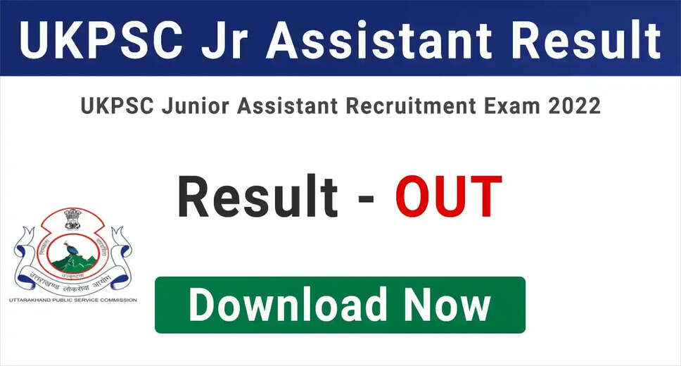 UKPSC Junior Assistant Final Result & Cut Off Marks 2024 Announced