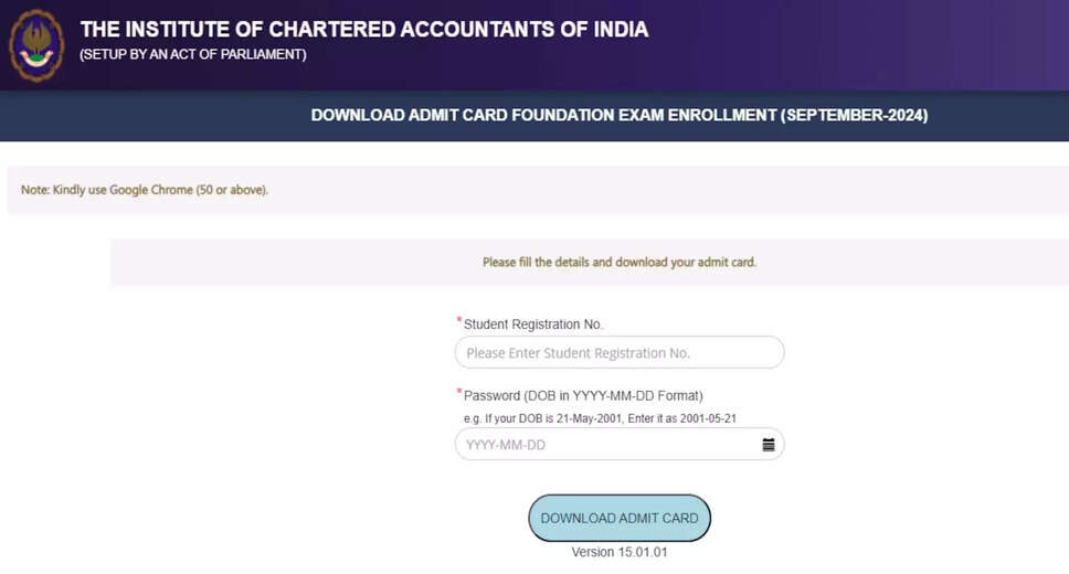 ICAI CA Foundation 2024 Admit Card Released – Instructions for Downloading