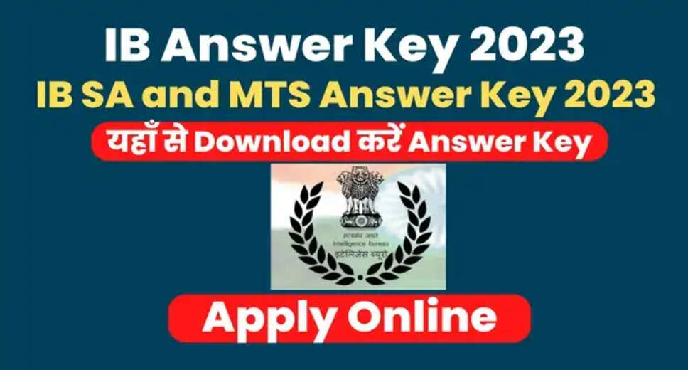 IB SA & MTS Answer Key 2024 Released: Download Now at mha.gov.in