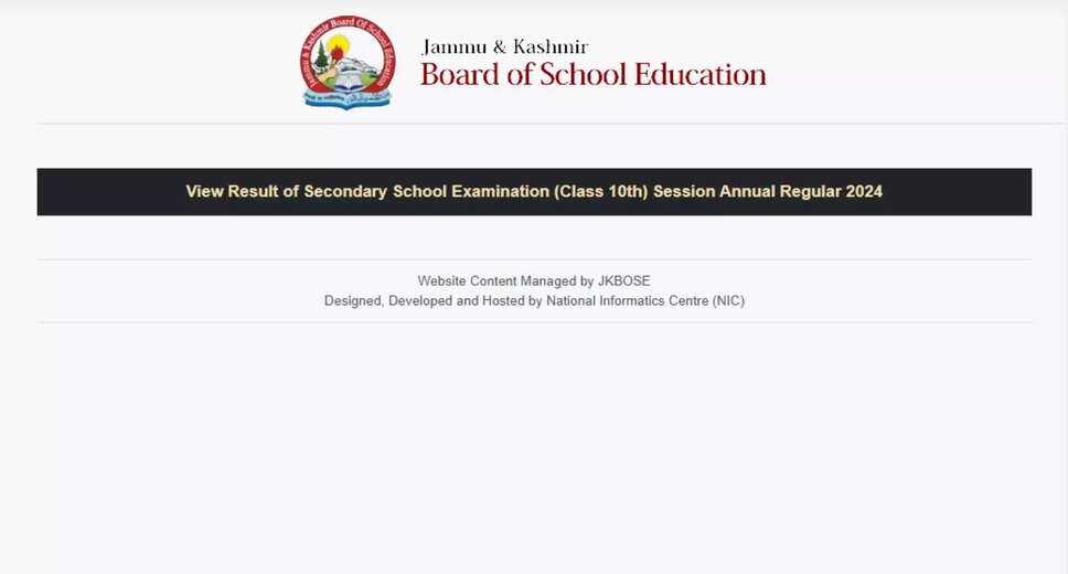 JKBOSE Class 11 Result 2024: Check Date and Time for Scorecard Release