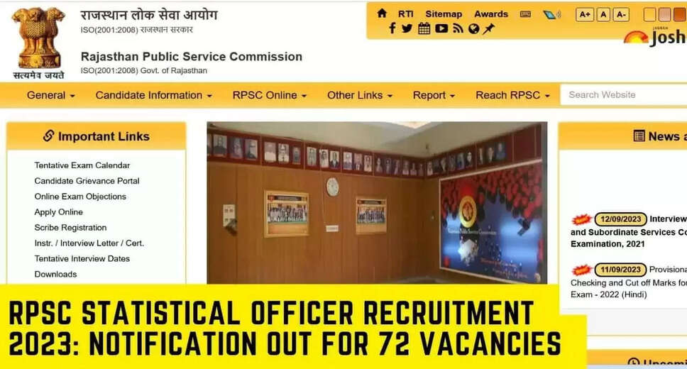 RPSC Statistical Officer 2023 Exam: Check Out the Released Cutoff Marks