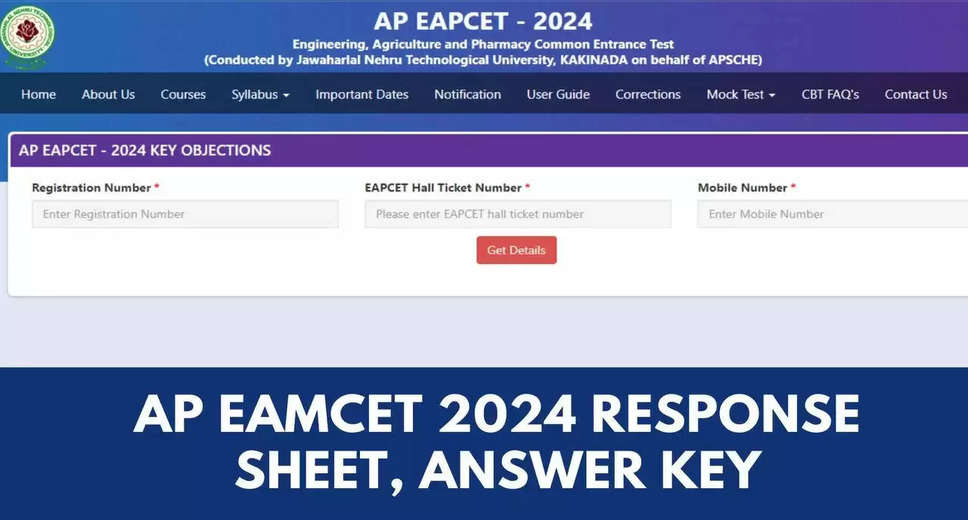 AP EAMCET 2024 Agriculture, Pharmacy Answer Key Released: Check Now at cets.apsche.ap.gov.in