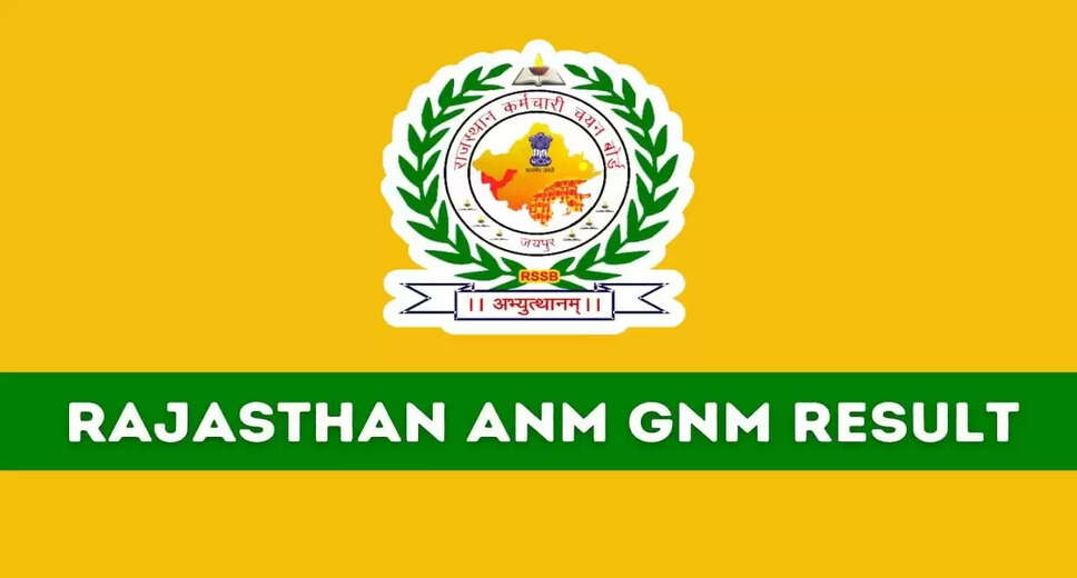 Rajasthan RSMSSB ANM & GNM Recruitment 2023: 3646 Posts Results Declared for 2024