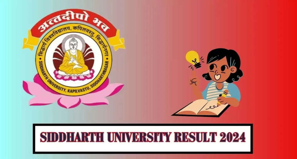Siddharth University Unveils 2024 Results - Check Yours Today