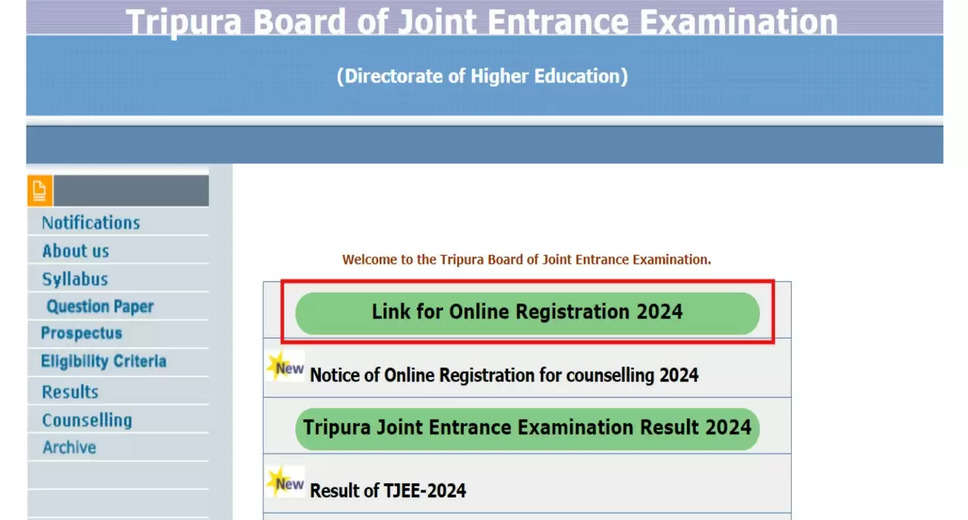 Last Day to Register for Tripura JEE 2024 Counselling: Important Documents Needed