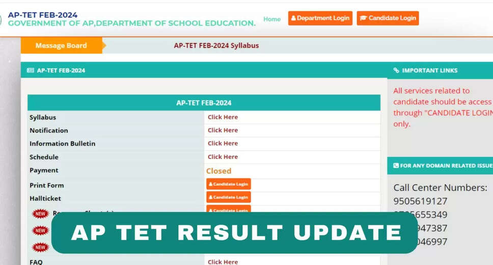AP TET 2024 Results Expected Today: Check at aptet.apcfss.in