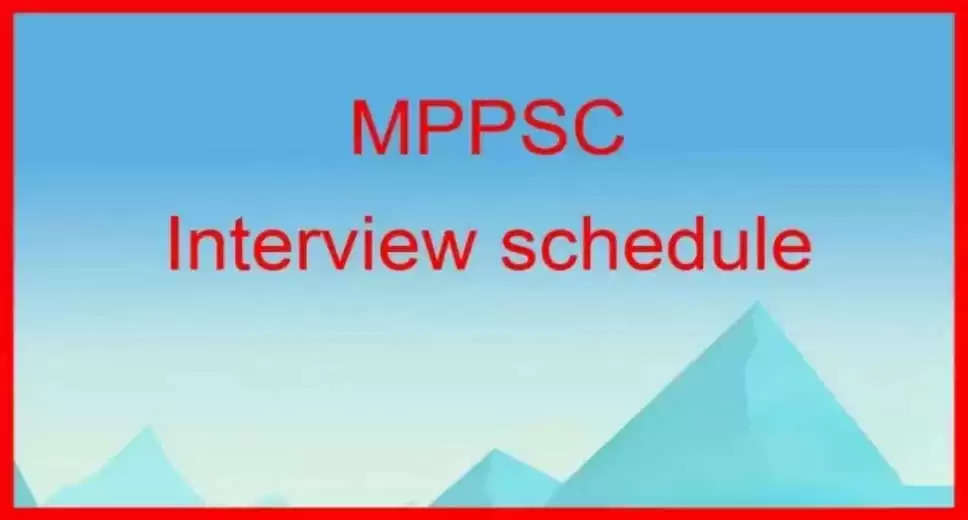 MPPSC Announces Interview Date for State Engineering Service 2023