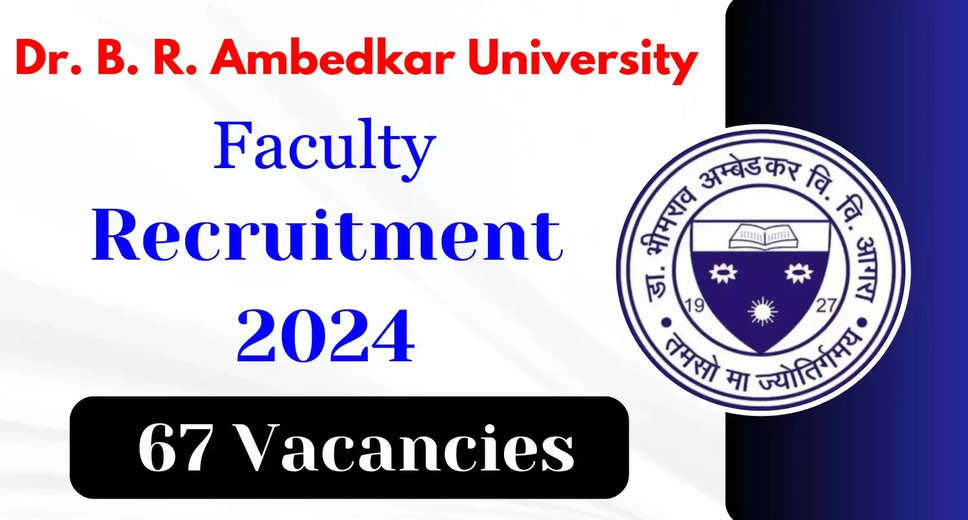 Dr. B. R. Ambedkar University Faculty Recruitment 2024: Notification Released for 67 Vacancies
