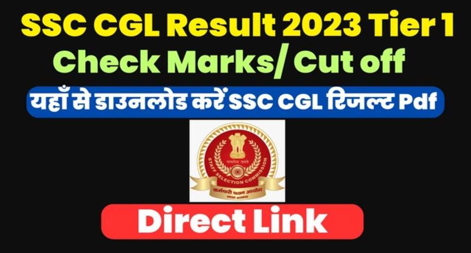 SSC Combined Graduate Level CGL Exam 2023 Tier I Result for 8440 Post