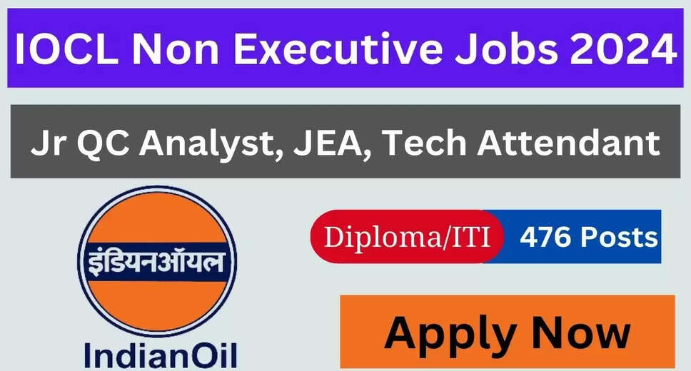 IOCL Recruitment 2024: Apply Online for 476 Non-Executive Posts