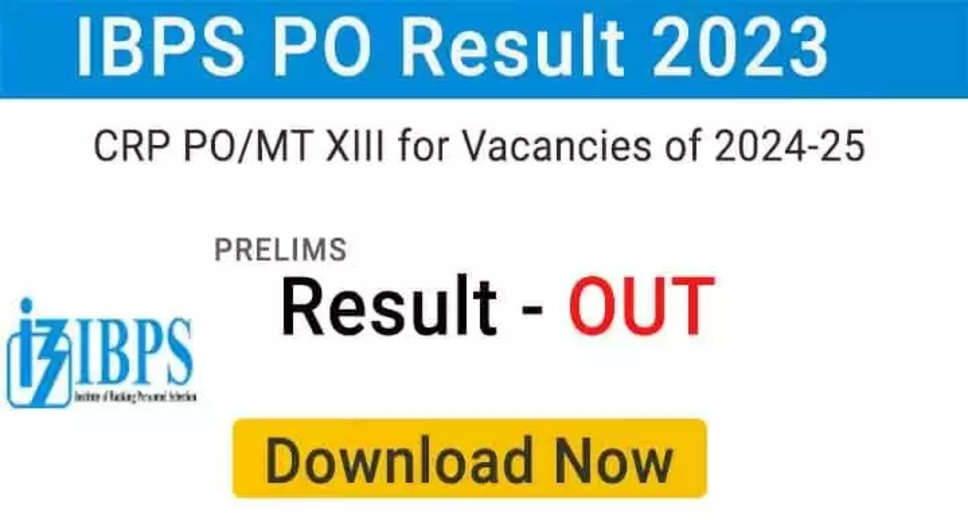 IBPS PO/MT 13th Recruitment 2023: Final Result Declared for XIII Exam, Check Now 