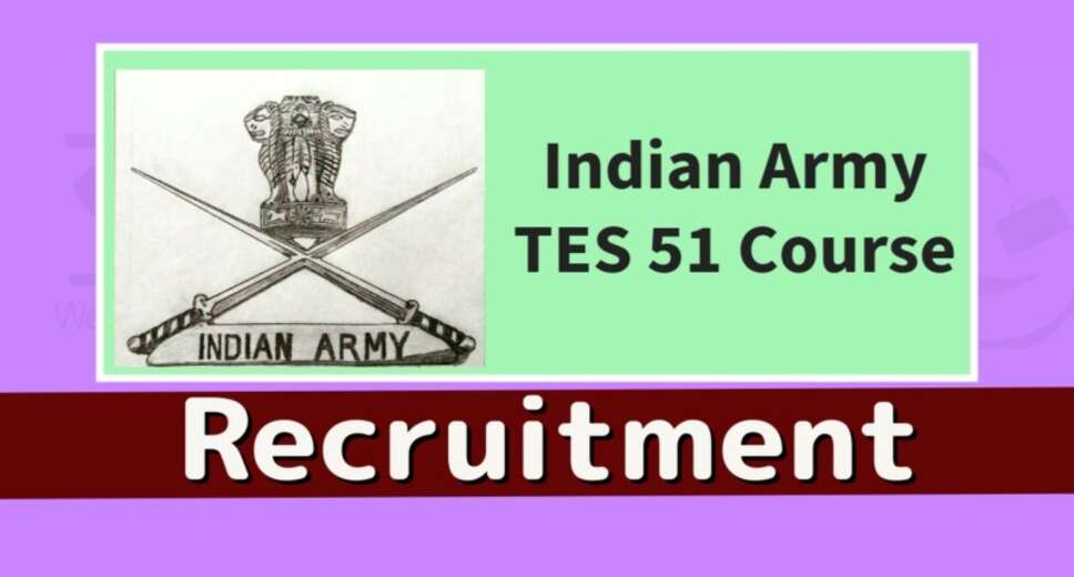 Aspiring Army Officers, Apply Now: 10+2 TES 51 Entry Online Form Available
