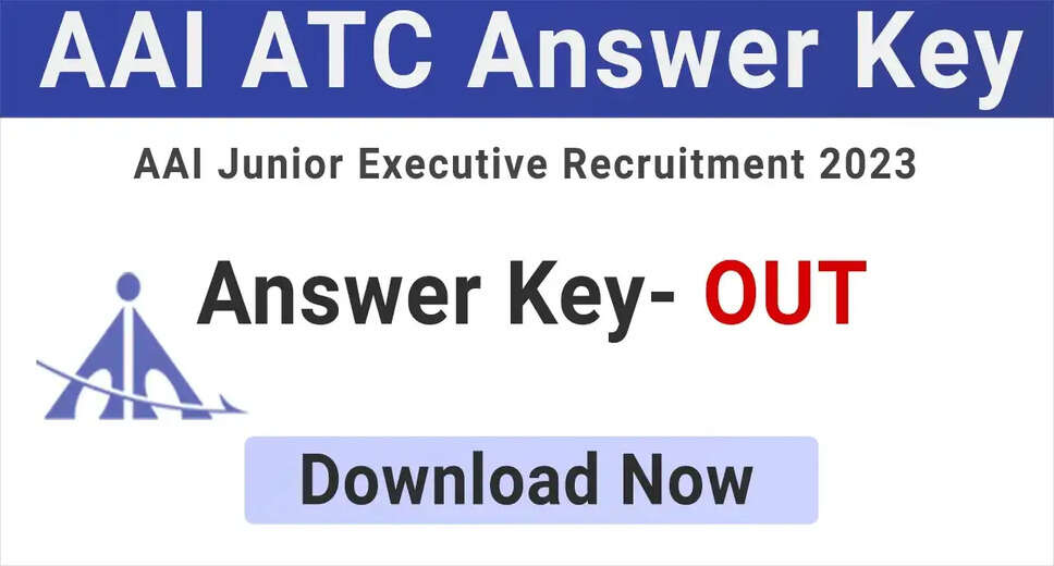 AAI ATC Answer Key 2023 Out, Junior Executive Response Sheet @aai.aero.