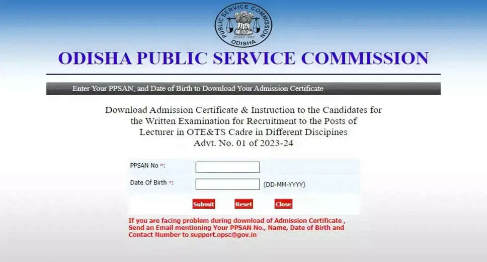 OPSC Lecturer Group B Admit Card 2023 Out: Download at opsc.gov.in for Exams on Jan 20, 21 & 28