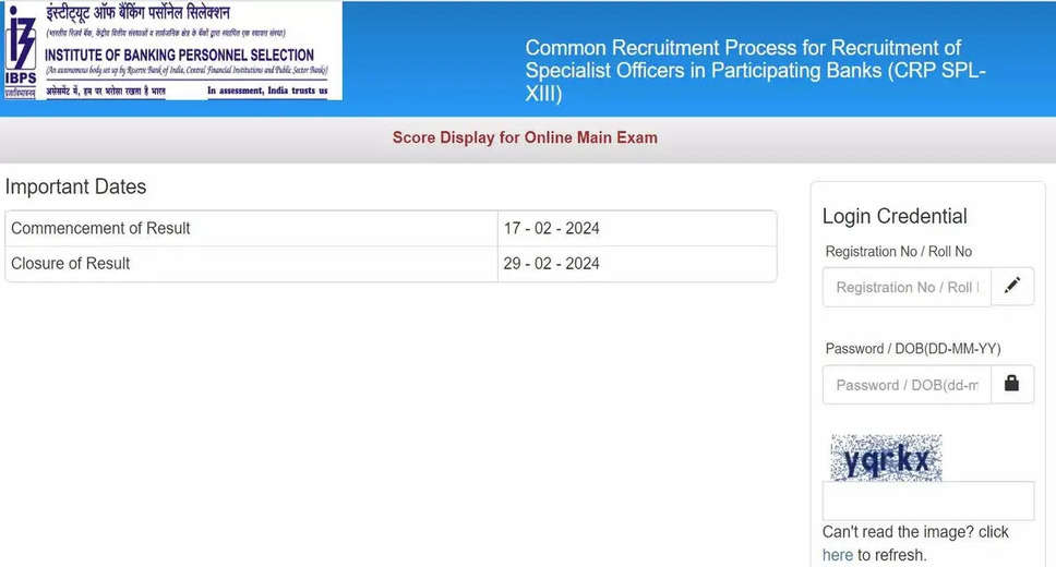 IBPS SO Score Card 2024 Now Available: Check Online Main Exam Score Card