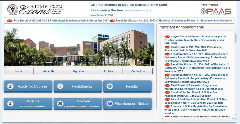 AIIMS CRE Group B, C Result 2023 Out: Download Result PDF Now