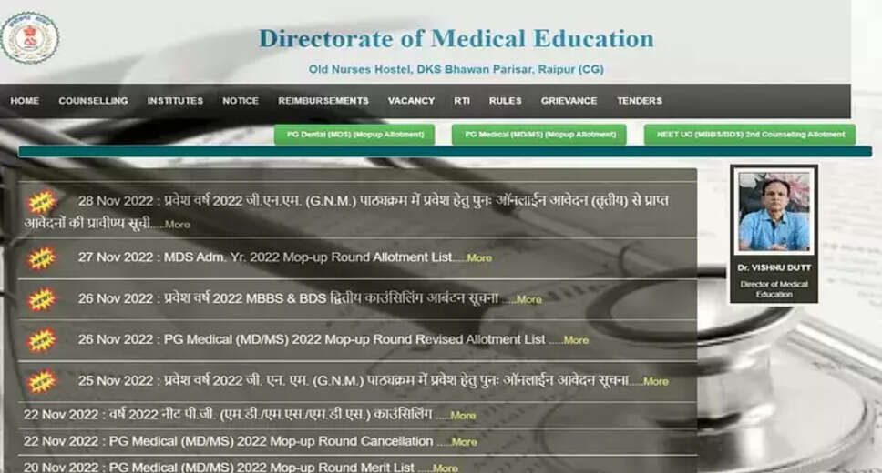Chhattisgarh NEET MDS 2024 Counseling Dates Released; Check Round-wise Schedule on cgdme.in