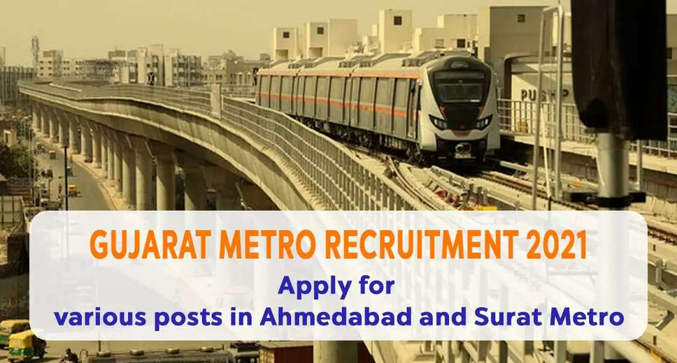 GMRCL Recruitment 2023: A great opportunity has emerged to get a job (Sarkari Naukri) in Gujarat Metro Rail Corporation Limited (GMRCL). GMRCL has sought applications to fill the posts of Technician Trainee (Diploma and ITI) (GMRCL Recruitment 2023). Interested and eligible candidates who want to apply for these vacant posts (GMRCL Recruitment 2023), they can apply by visiting GMRCL official website gujaratmetrorail.com. The last date to apply for these posts (GMRCL Recruitment 2023) is 8 February 2023. Apart from this, candidates can also apply for these posts (GMRCL Recruitment 2023) directly by clicking on this official link gujaratmetrorail.com. If you want more detailed information related to this recruitment, then you can see and download the official notification (GMRCL Recruitment 2023) through this link GMRCL Recruitment 2023 Notification PDF. A total of 45 posts will be filled under this recruitment (GMRCL Recruitment 2023) process. Important Dates for GMRCL Recruitment 2023 Starting date of online application - Last date for online application - 8 February 2023 GMRCL Recruitment 2023 Posts Recruitment Location Ahmedabad Details of posts for GMRCL Recruitment 2023 Total No. of Posts- Technician Trainee (Diploma & ITI) – 45 Posts Eligibility Criteria for GMRCL Recruitment 2023 Technician Trainee (Diploma & ITI): 10th pass and 3 years Engineering Diploma from recognized Institute. Age Limit for GMRCL Recruitment 2023 Technician Trainee (Diploma & ITI) – Candidates age limit will be 25 years. Salary for GMRCL Recruitment 2023 Technician Trainee (Diploma & ITI) – 9000-10000/- Selection Process for GMRCL Recruitment 2023 Technician Trainee (Diploma & ITI): Selection will be based on Interview. How to apply for GMRCL Recruitment 2023 Interested and eligible candidates can apply through GMRCL official website (gujaratmetrorail.com) by 8 February 2023. For detailed information in this regard, refer to the official notification given above. If you want to get a government job, then apply for this recruitment before the last date and fulfill your dream of getting a government job. You can visit naukrinama.com for more such latest government jobs information.