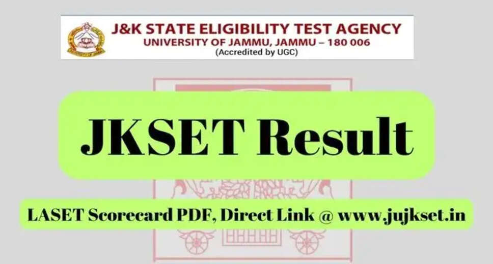 JKSET Result 2023 Released: Direct Link to Check Score