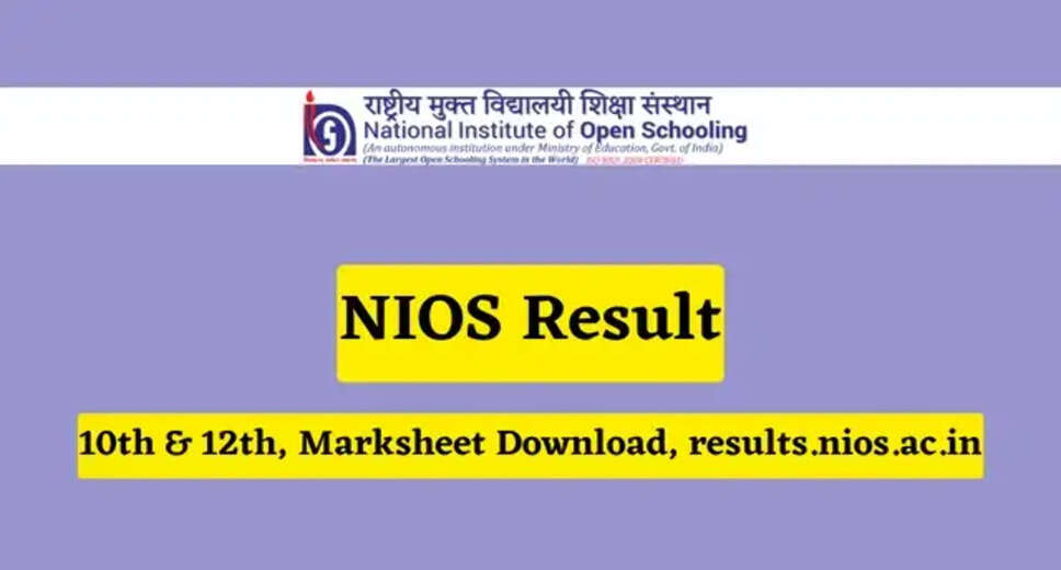 NIOS 10th, 12th Result 2023 October Exams Declared: Check Your Scores Now!