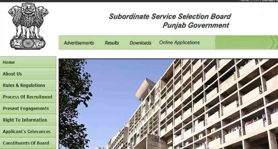 Punjab SSSB Announces Counselling Schedule for Clerk and Other Posts in 2024