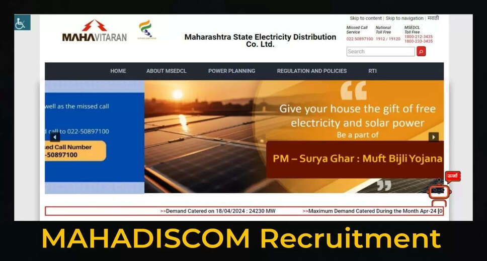 MAHADISCOM Apprentice Recruitment 2024: Online Application Open for 107 Vacancies