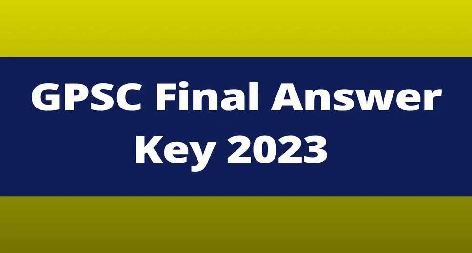 GPSC Principal (72/2023-24) Prelims: Final Answer Key Released