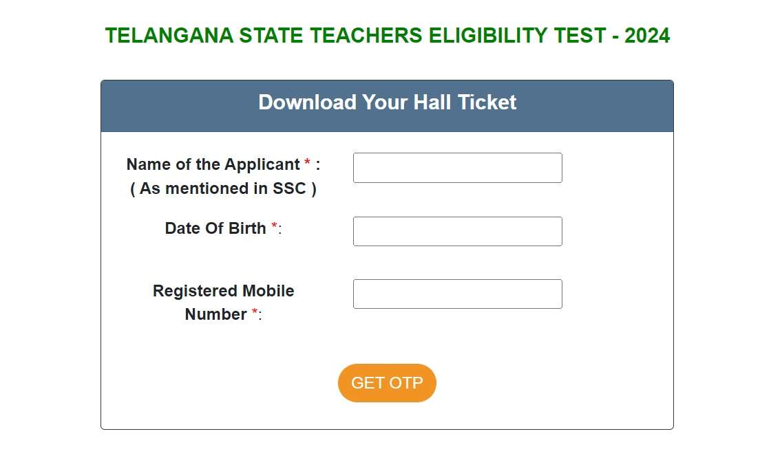 Telangana TET 2024 Admit Card Download: Steps To Get TSTET Hall Ticket ...