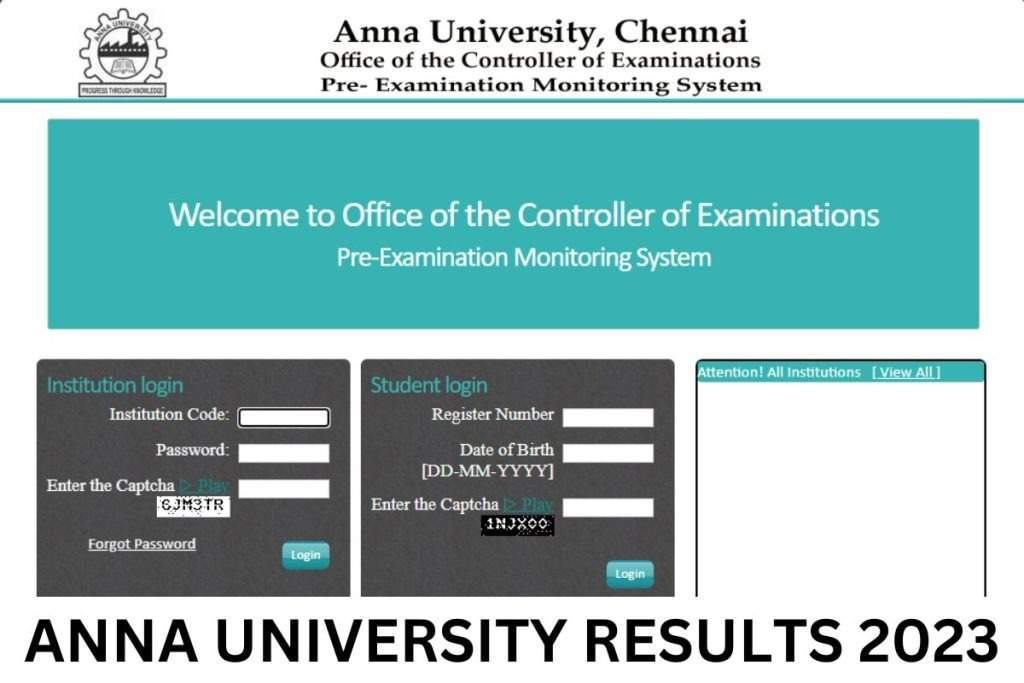 Anna University Result 2024 Announced at coe1.annauniv.edu Check Your