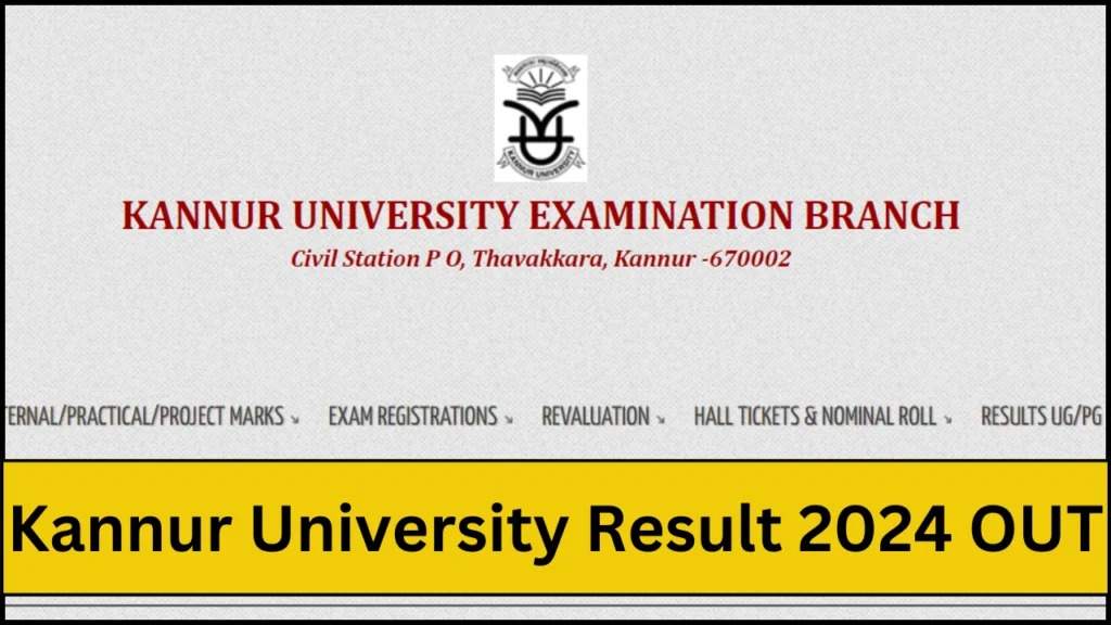 Kannur University 2024 Results Declared, Download UG And PG Marksheet ...