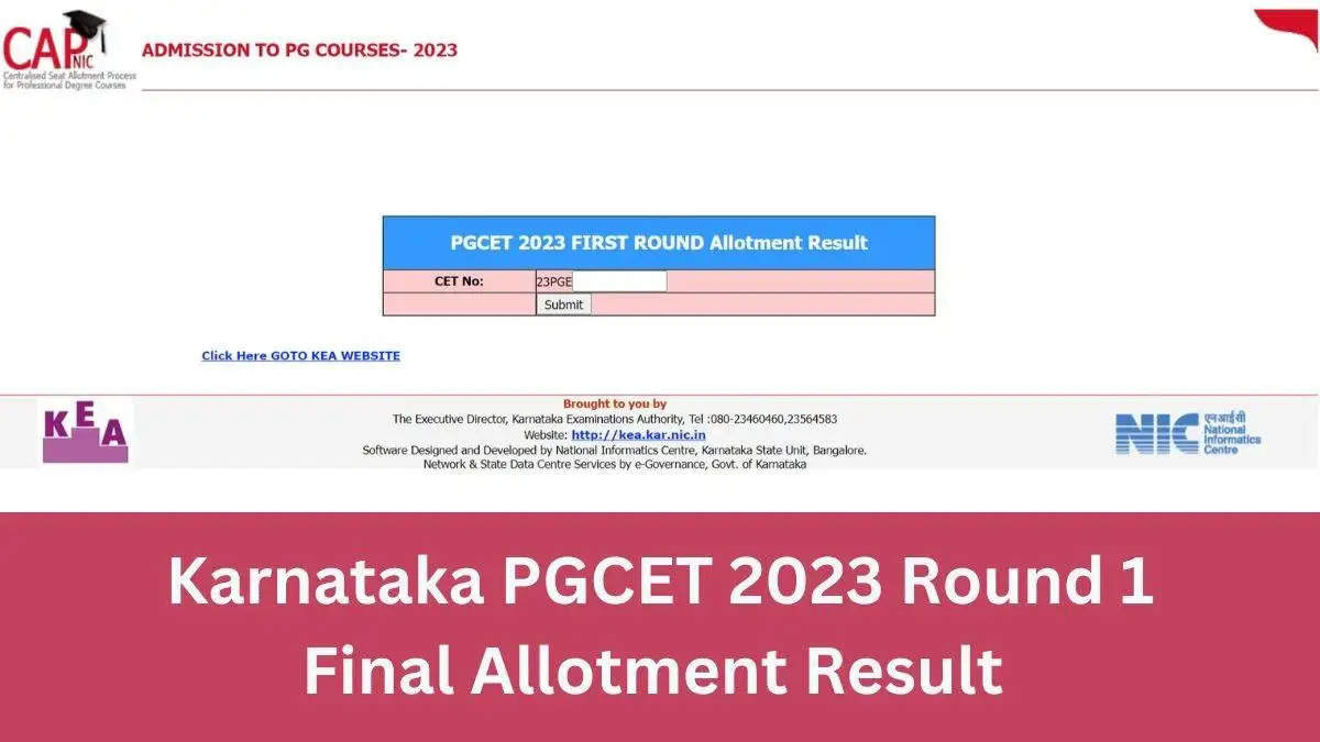 Karnataka PGCET Seat Allotment 2023 (Finalized) Announced - Download Now!