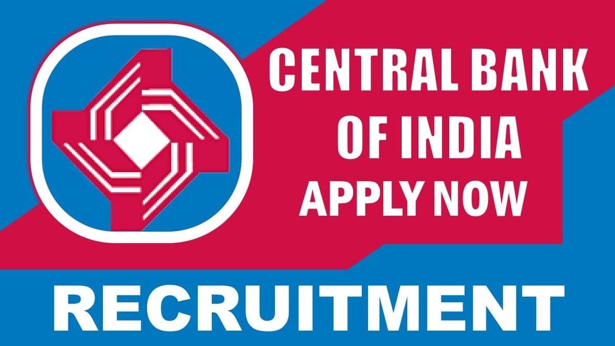 Central Bank of India Recruitment 2023 - Manager Vacancy, Job Openings
