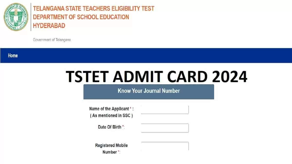 TS TET Hall Ticket 2024 Manabadi TSTET Admit Card releasing today at tstet.cgg.gov.in